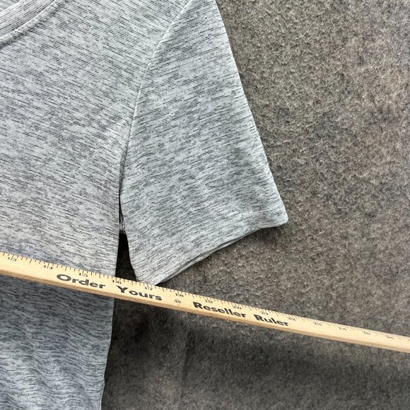 Nike Shirt Women Small Gray Dri-FIT Heather Short Sleeve Athletic Running - Picture 7 of 10